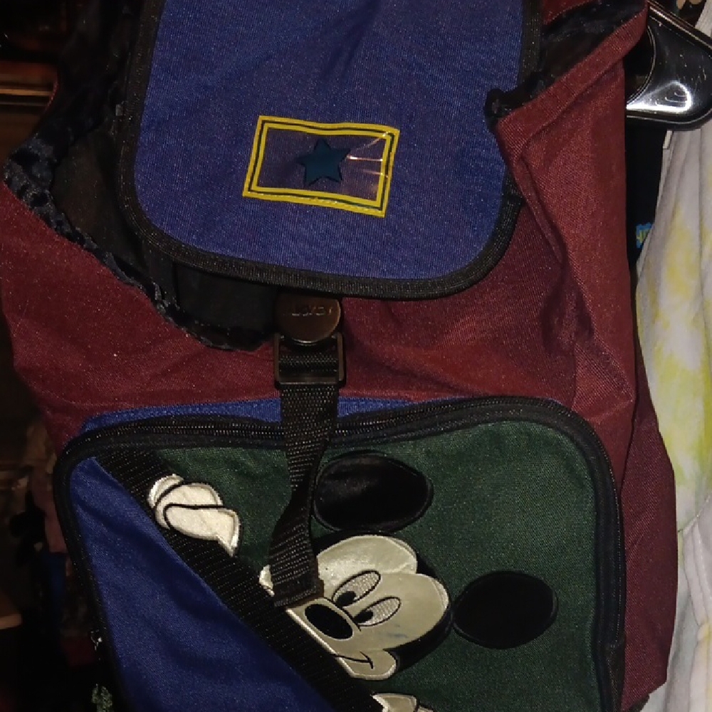 Disney Mickey Mouse Blue and Red Backpack